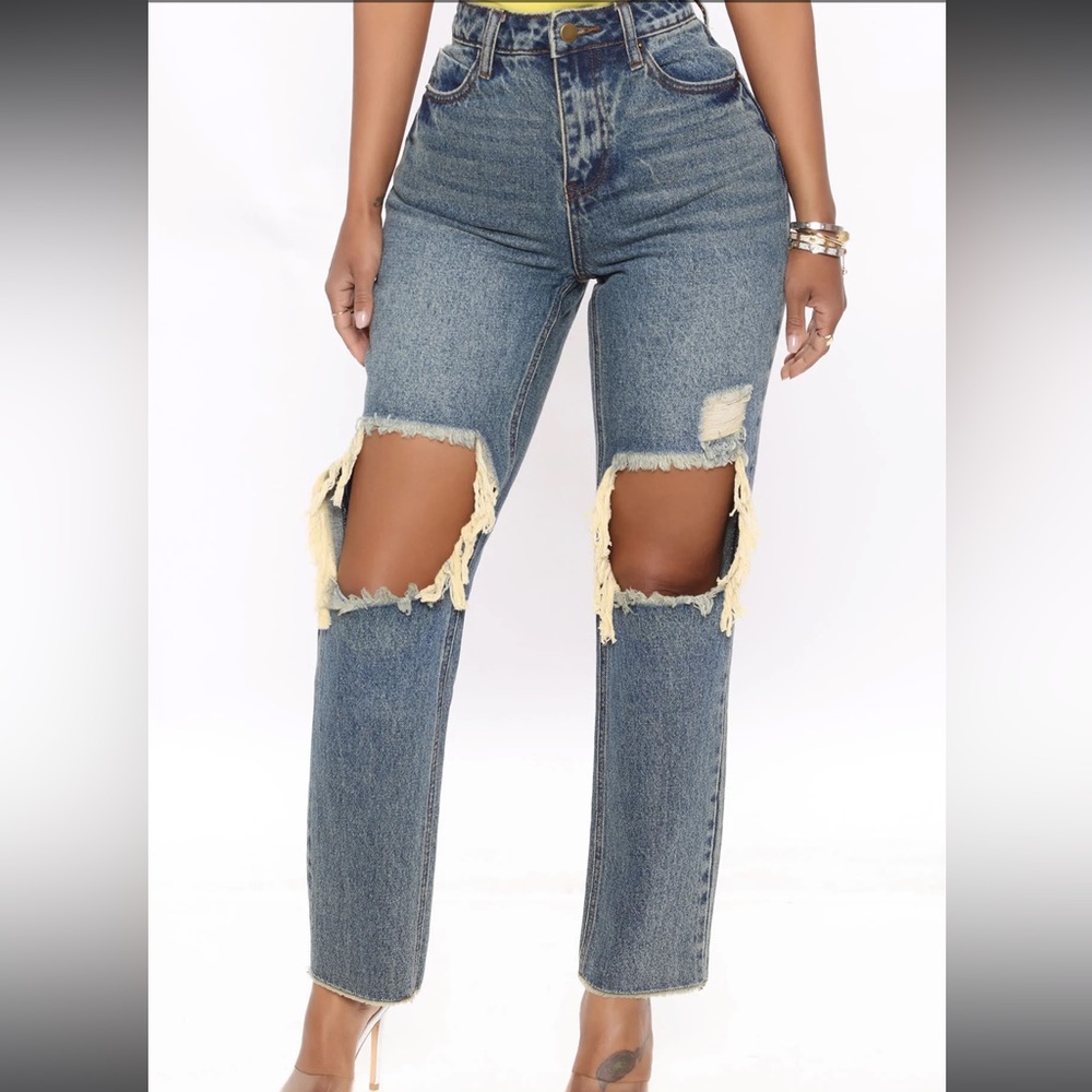 Fashion Nova Memory of Me High Rise Denim Mom Jeans SZ 7